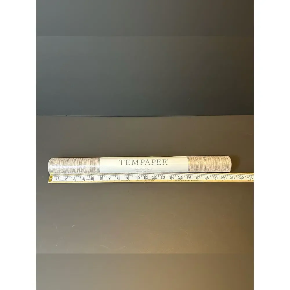 Wallpaper Tempaper Faux Grasscloth Neutral Textured Removable Peel & Stick